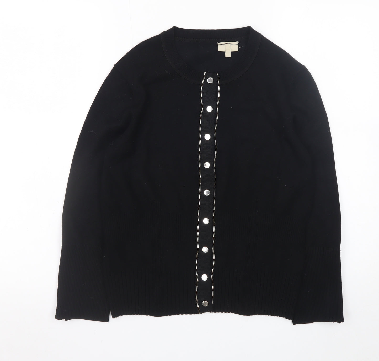 Karen Millen Women's Black Size 8 Slim Knit Cardigan