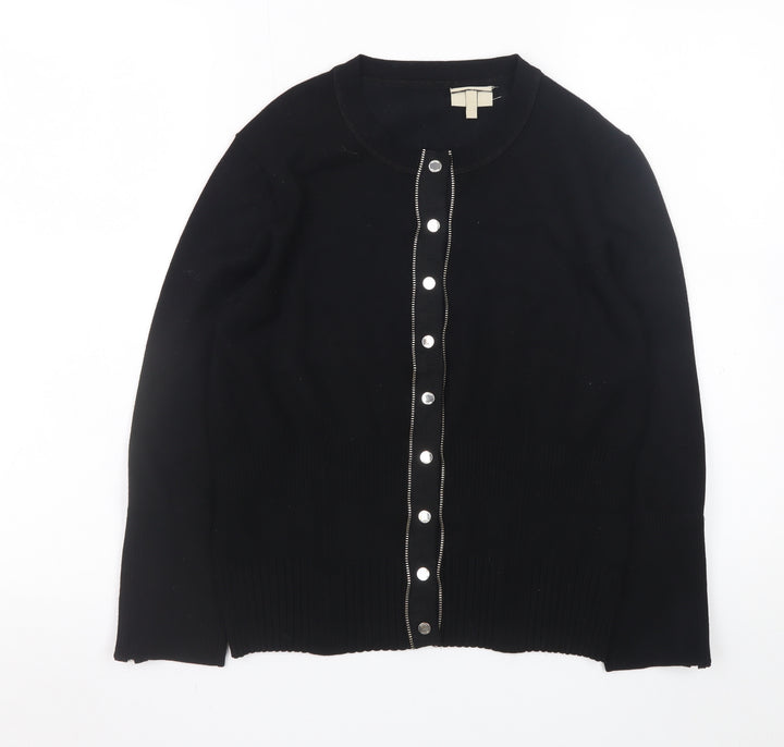 Karen Millen Women's Black Size 8 Slim Knit Cardigan