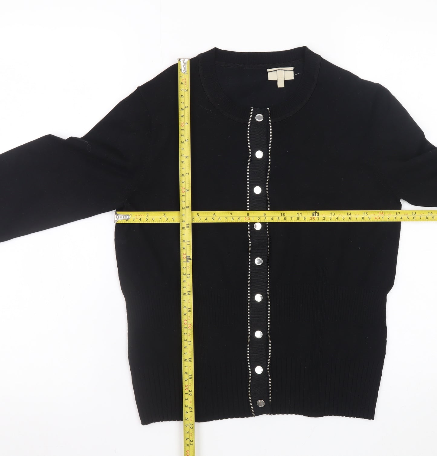 Karen Millen Women's Black Size 8 Slim Knit Cardigan