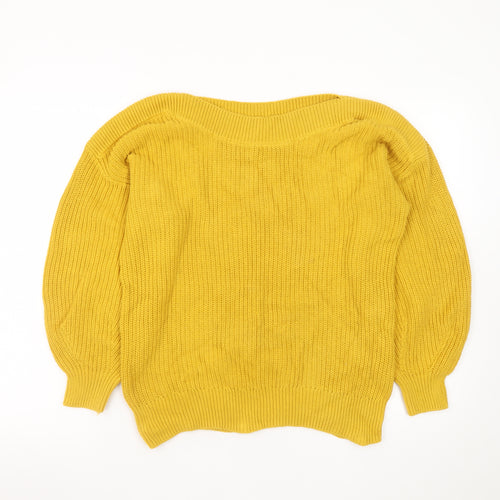Next Women’s Yellow Cotton Chunky Knit Jumper Size S