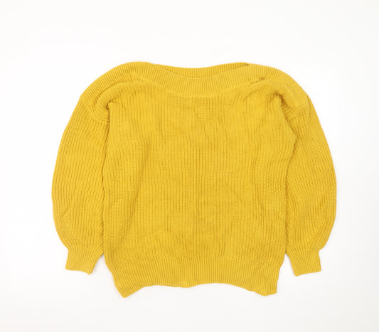 Next Women’s Yellow Cotton Chunky Knit Jumper Size S