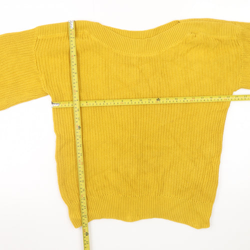 Next Women’s Yellow Cotton Chunky Knit Jumper Size S