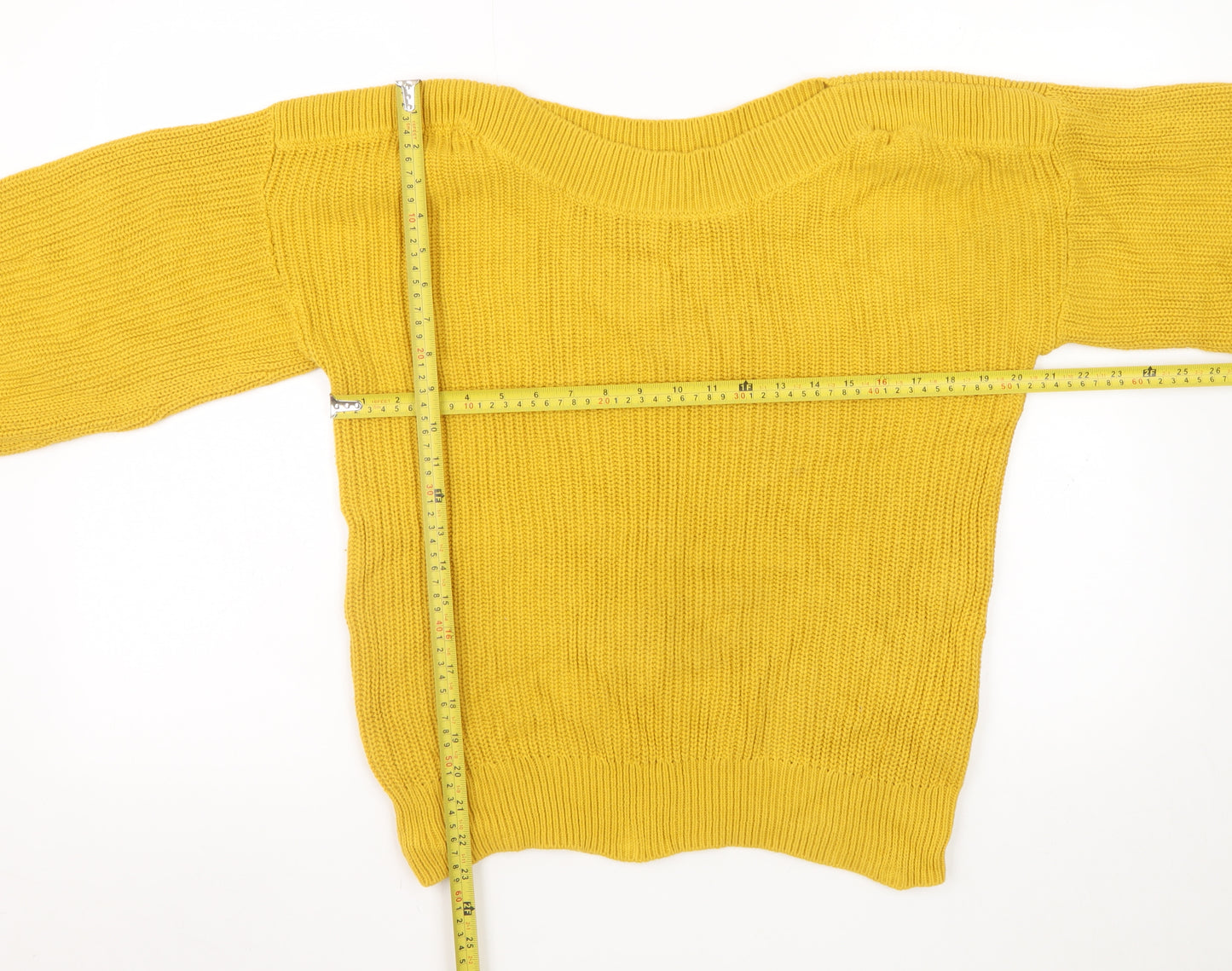 Next Women’s Yellow Cotton Chunky Knit Jumper Size S