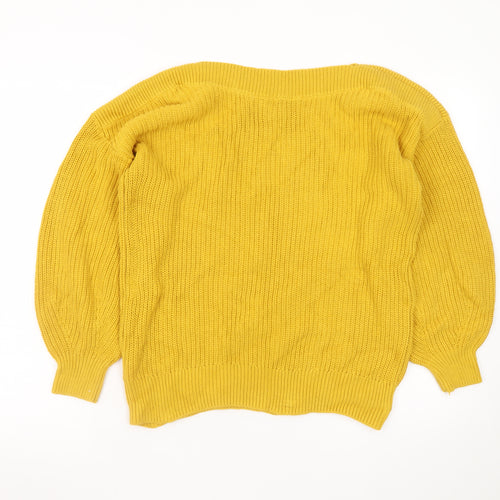 Next Women’s Yellow Cotton Chunky Knit Jumper Size S