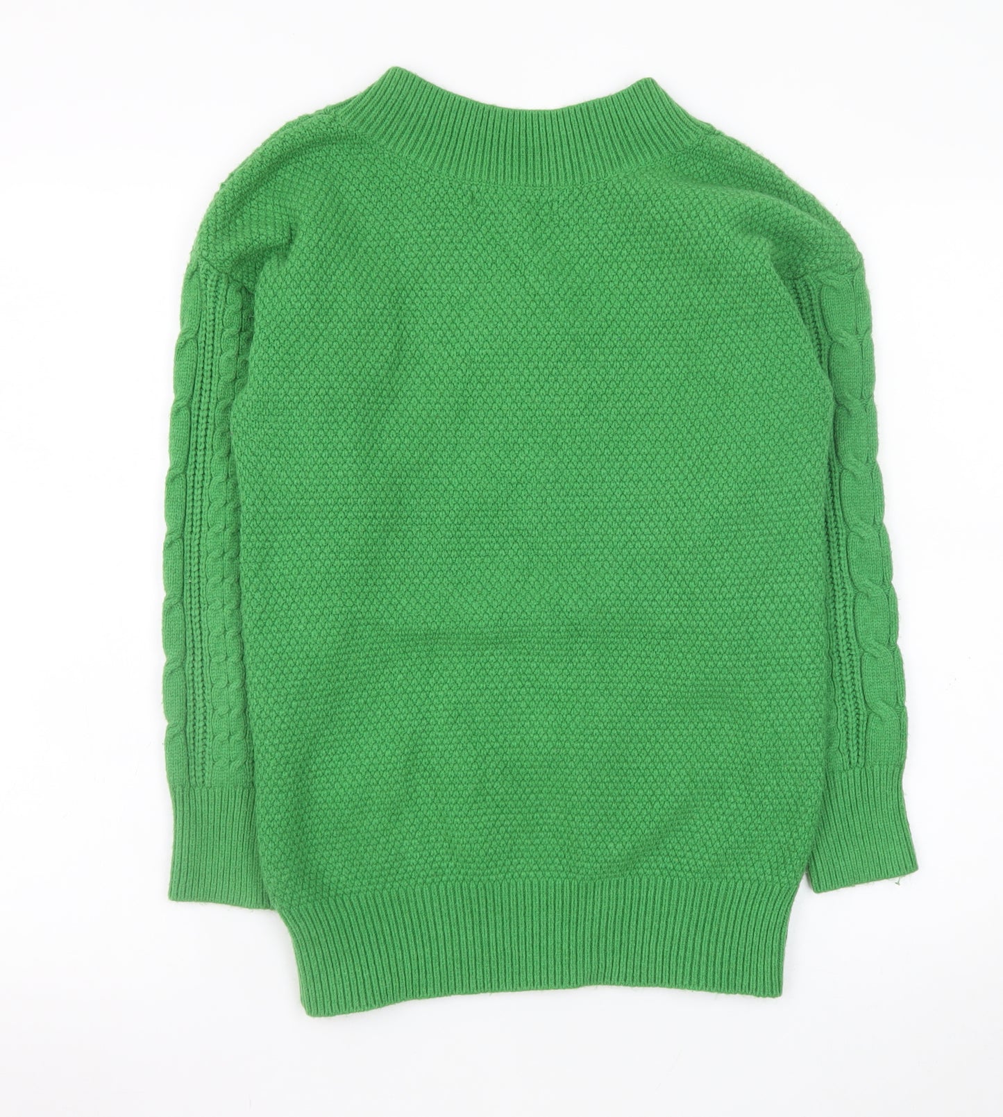 Next Women's Green Cable-Knit V-Neck Jumper XS