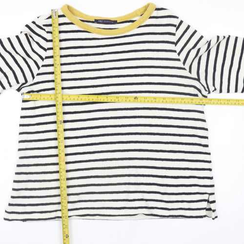Marks and Spencer Women’s Multicoloured Stripe Cotton Jumper Size 14