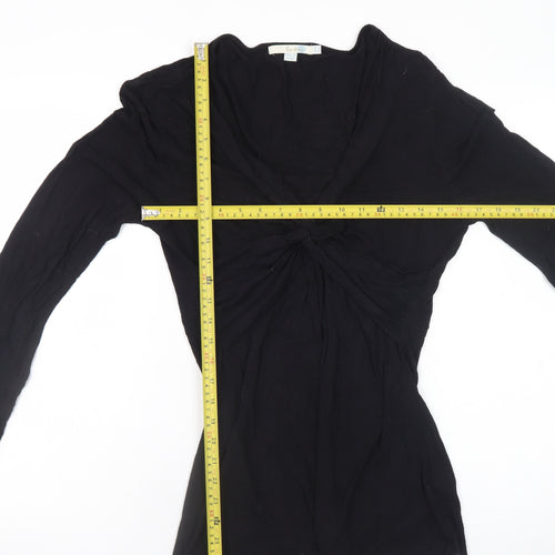 Boden Women Black Size 10 Bodycon Stretch Viscose Knee Dress
