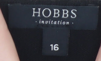 Hobbs Women Black White Trim Open Cardigan Size 16