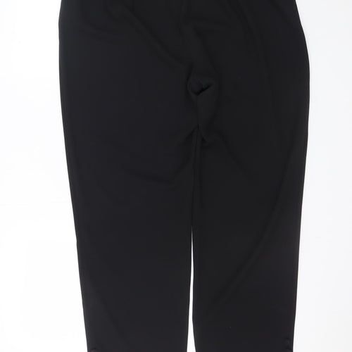 Godske Classic Women Black Size 18 Elastic Waist Straight Trousers