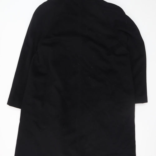 Marks and Spencer Women's Black Wool Angora Long Overcoat UK 16
