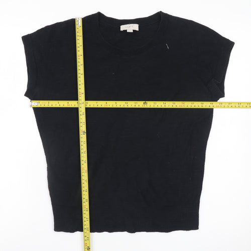 LOFT Women’s Black XS Basic Cotton Short Sleeve Top