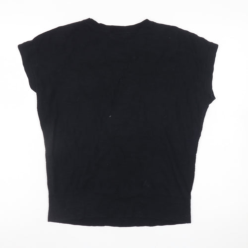 LOFT Women’s Black XS Basic Cotton Short Sleeve Top