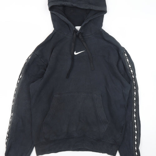 Nike Men's Black XS Pullover Hoodie with Logo and Pockets