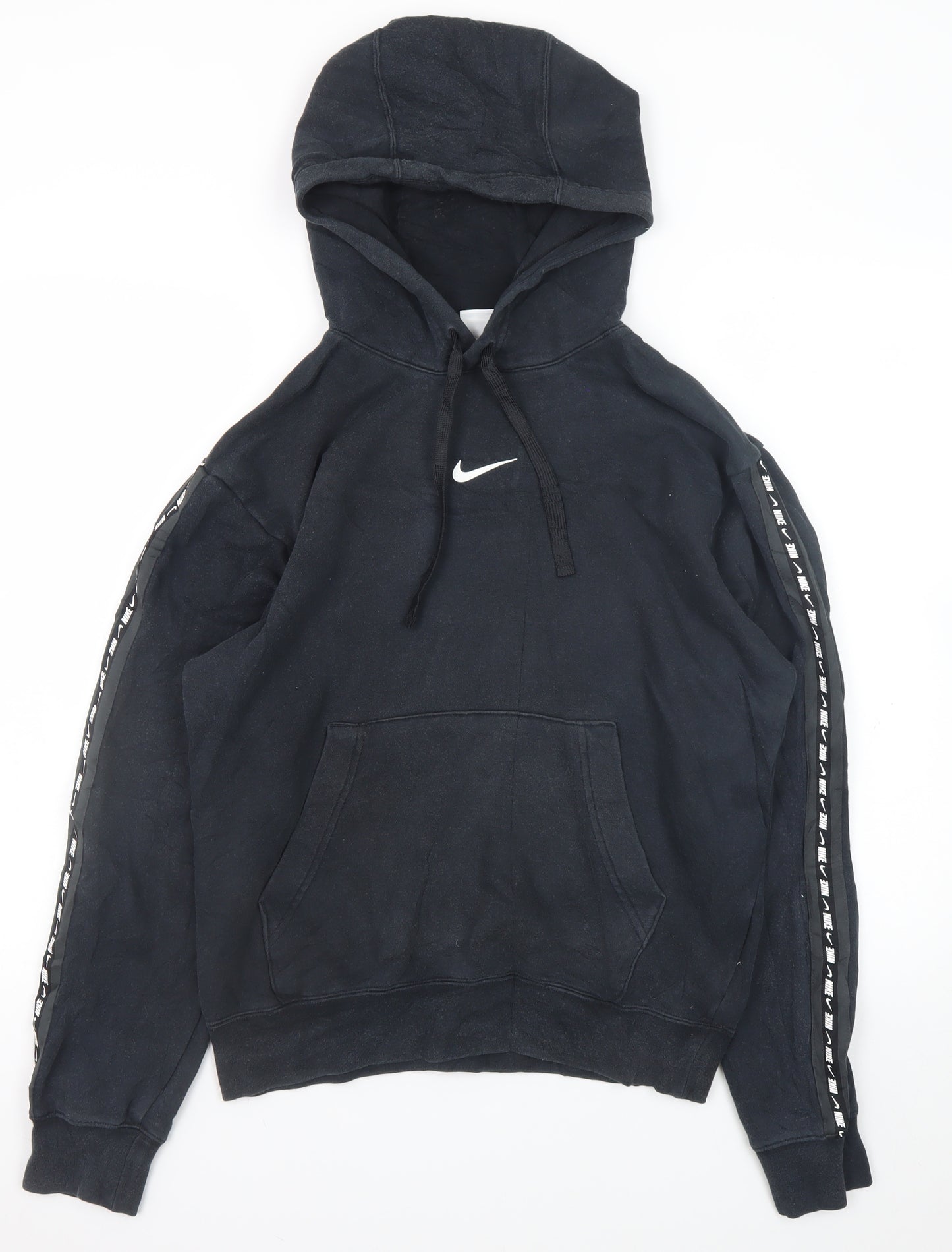 Nike Men's Black XS Pullover Hoodie with Logo and Pockets
