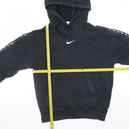 Nike Men's Black XS Pullover Hoodie with Logo and Pockets