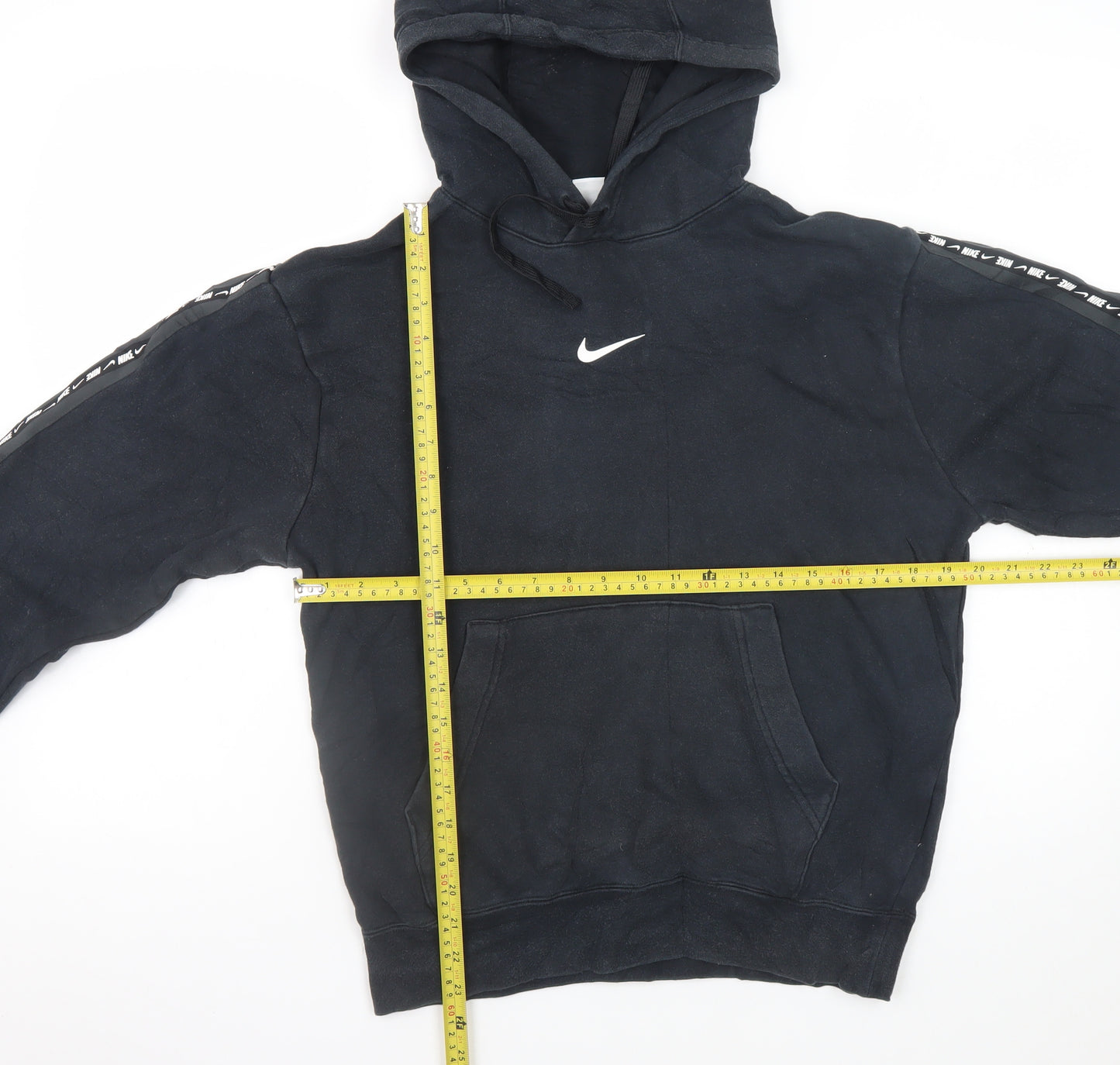 Nike Men's Black XS Pullover Hoodie with Logo and Pockets