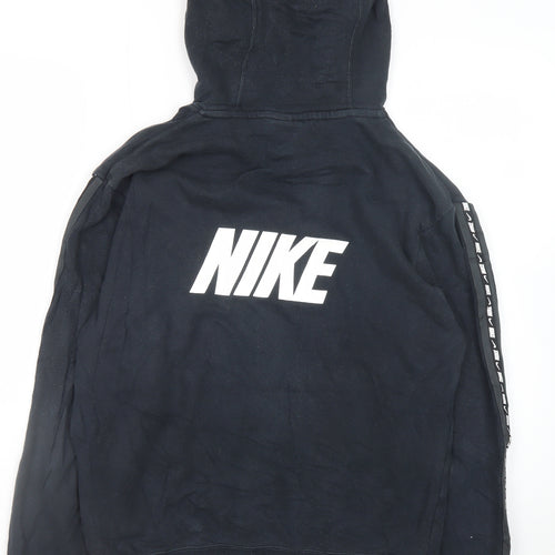 Nike Men's Black XS Pullover Hoodie with Logo and Pockets