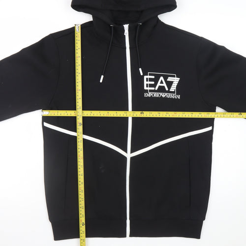 Emporio Armani EA7 Men's Black Full Zip Hoodie Size M Designer Sweatshirt