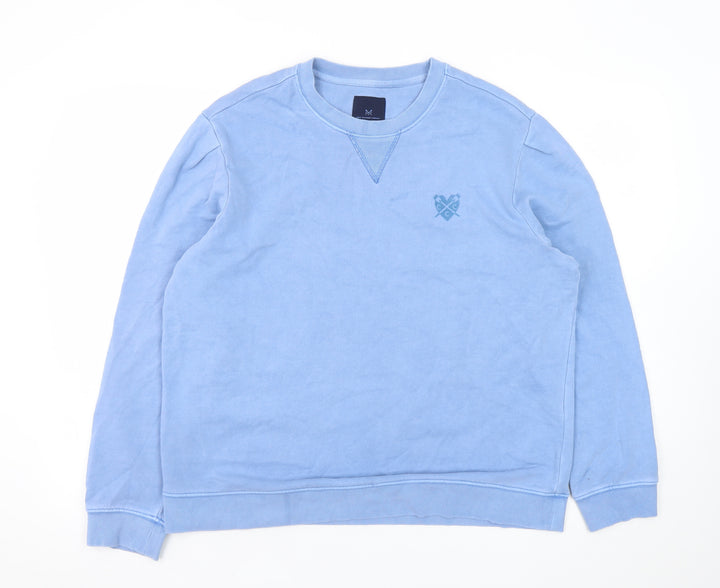 Crew Clothing Company Women's Blue Size 12 Cotton Sweatshirt