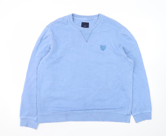 Crew Clothing Company Women's Blue Size 12 Cotton Sweatshirt