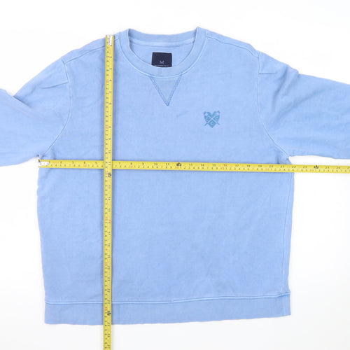 Crew Clothing Company Women's Blue Size 12 Cotton Sweatshirt
