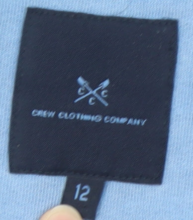 Crew Clothing Company Women's Blue Size 12 Cotton Sweatshirt