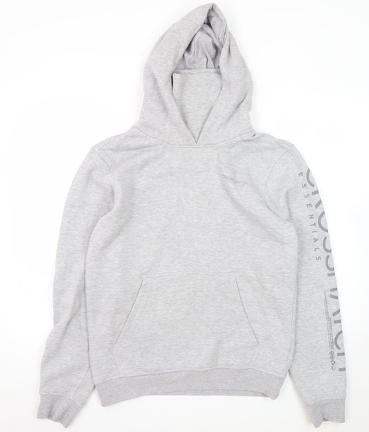 Crosshatch Men's Grey Pullover Hoodie Size S Regular Fit