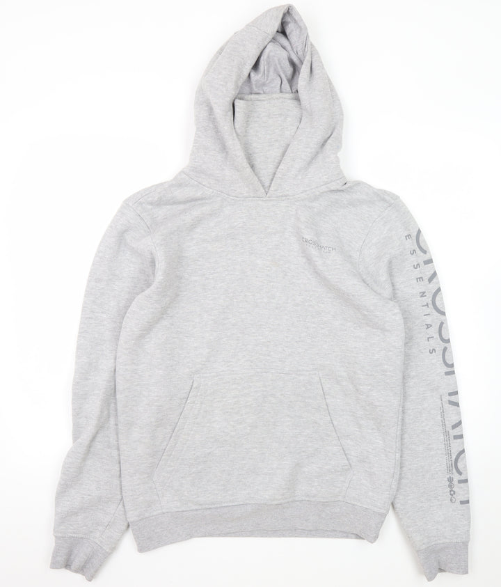 Crosshatch Men's Grey Pullover Hoodie Size S Regular Fit