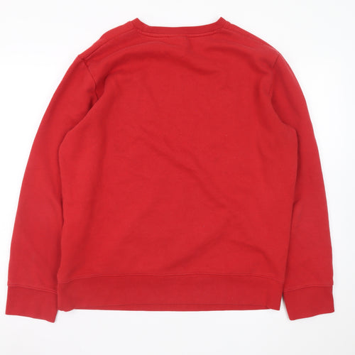 H&M Women's Red Fantastique Cotton Blend Pullover Sweatshirt M
