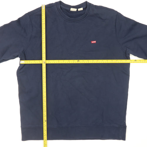 Levi's Men's Blue Cotton Crew Neck Pullover Sweatshirt L