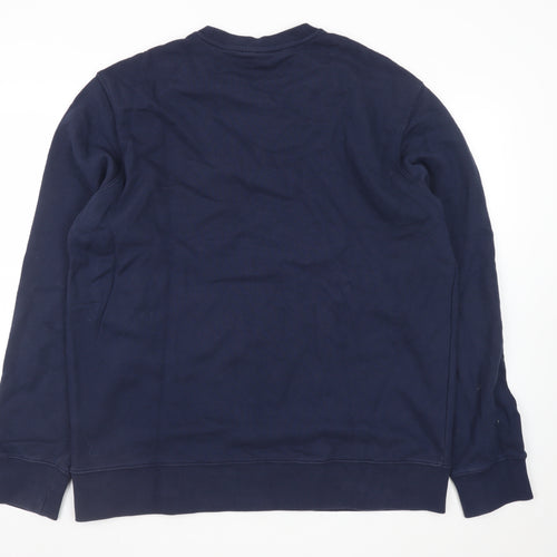 Levi's Men's Blue Cotton Crew Neck Pullover Sweatshirt L