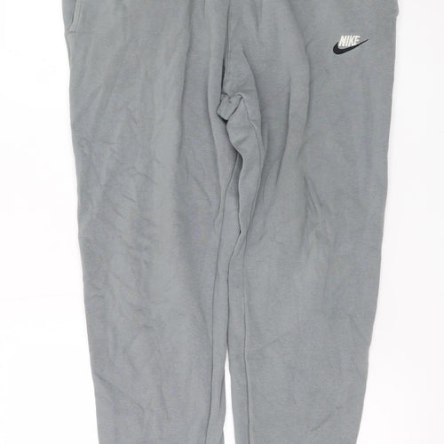 Nike Men's Grey Jogger Sweatpants M Regular Fit Fleece Tapered