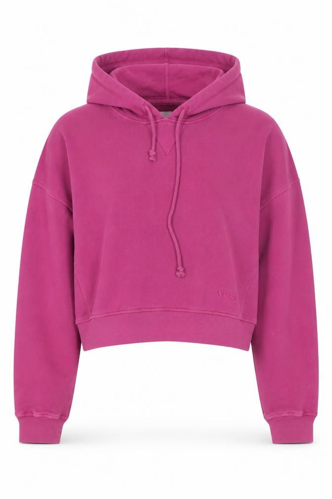 Swimzi Womens Pink XS Pullover Hoodie 100% Cotton Cropped Fit