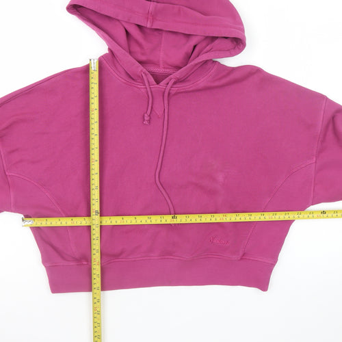 Swimzi Womens Pink XS Pullover Hoodie 100% Cotton Cropped Fit