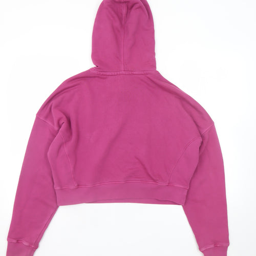 Swimzi Womens Pink XS Pullover Hoodie 100% Cotton Cropped Fit