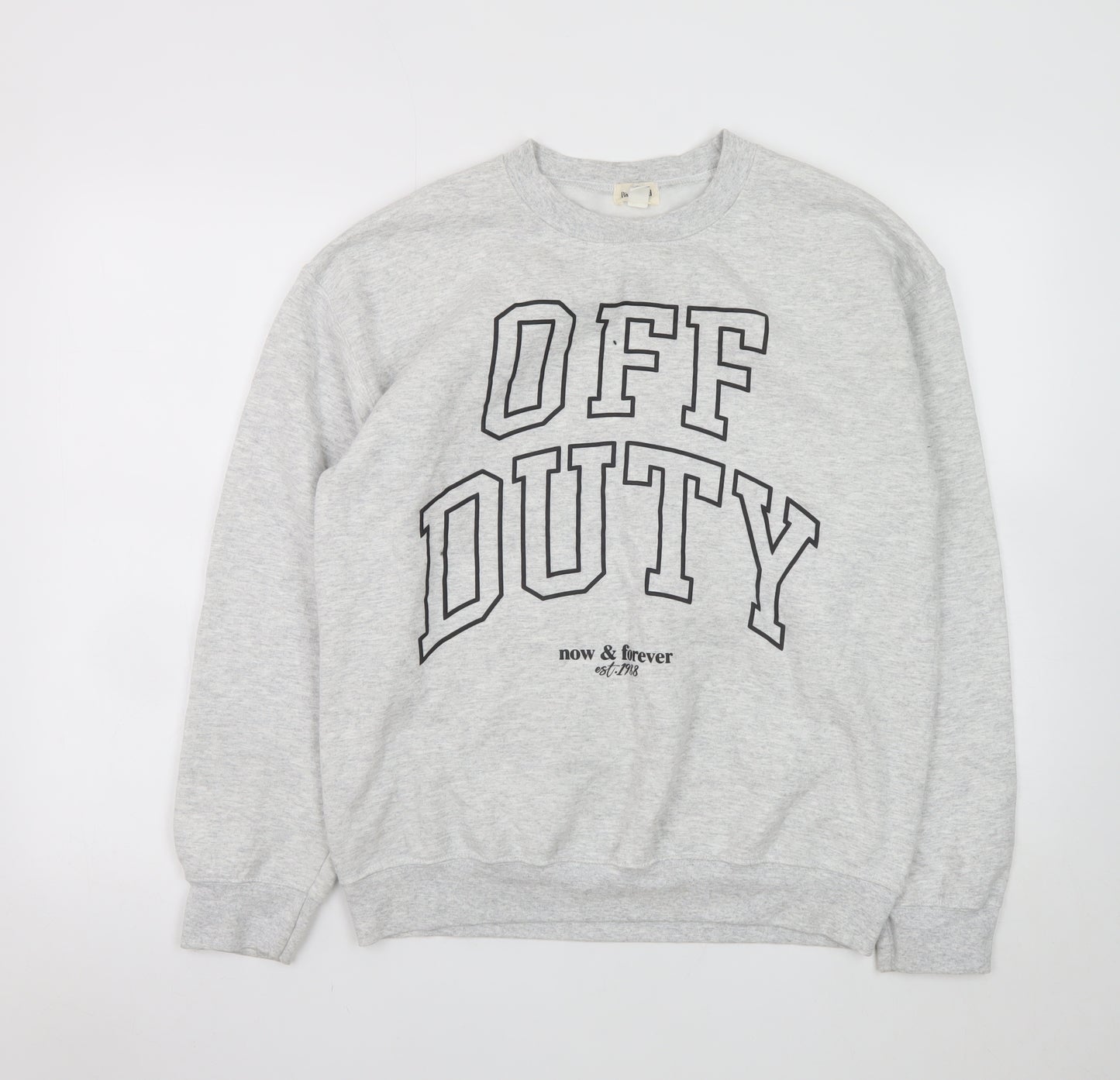 River Island Women’s Grey Graphic Pullover Sweatshirt Size S