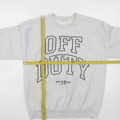 River Island Women’s Grey Graphic Pullover Sweatshirt Size S
