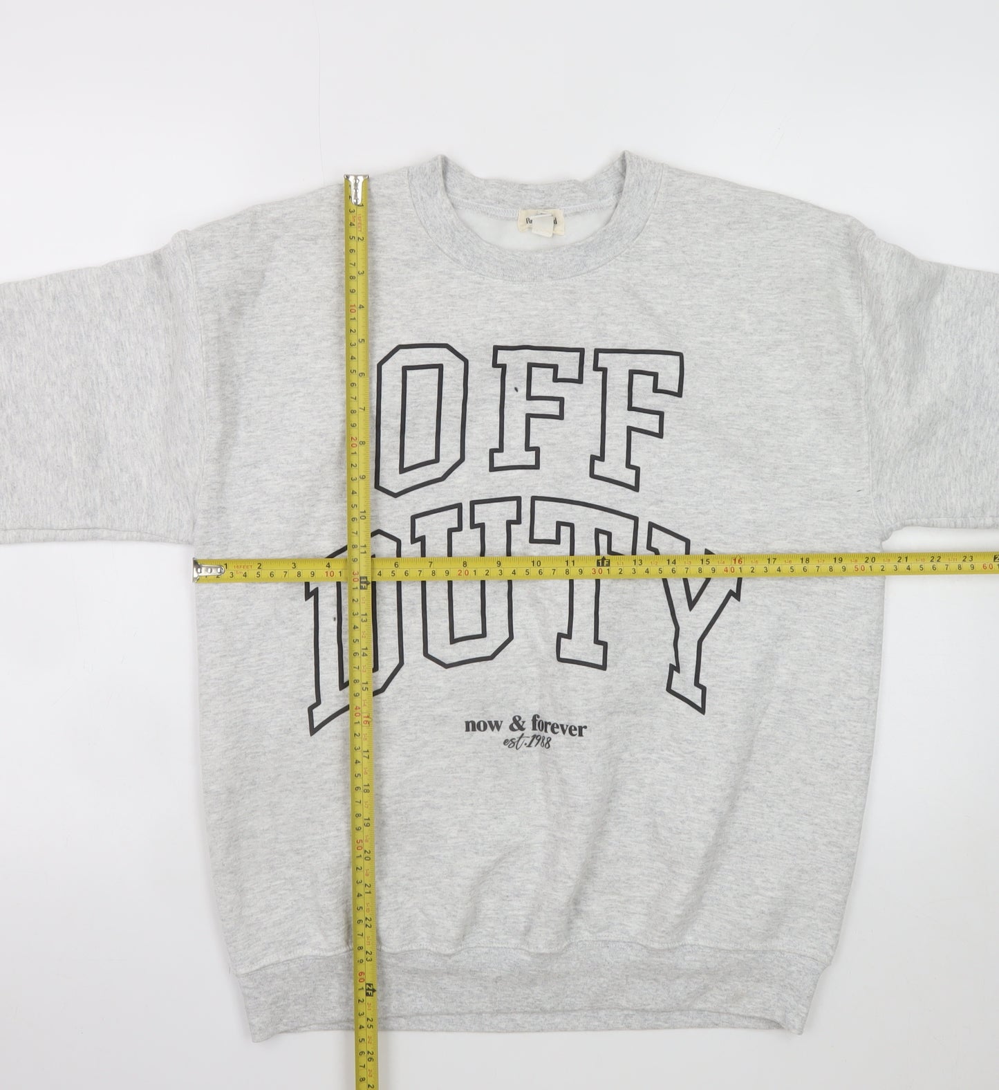 River Island Women’s Grey Graphic Pullover Sweatshirt Size S