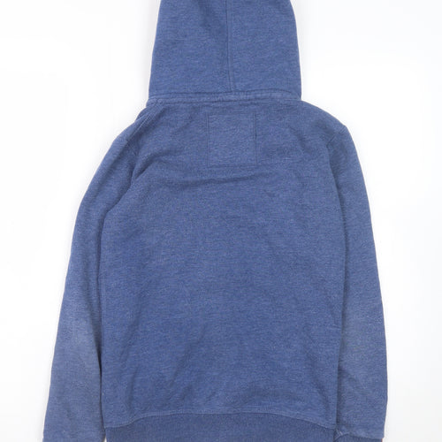 Superdry Womens Blue Full Zip Hoodie XS Orange Label