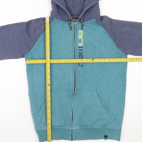 Animal Boys Blue Full Zip Hoodie 11-12 Years Colourblock Logo Design