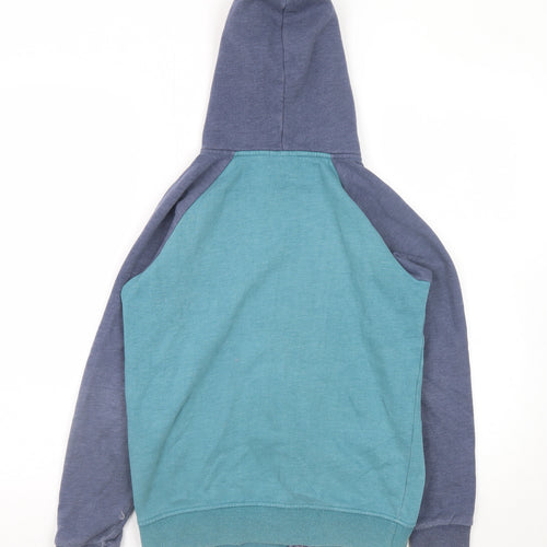 Animal Boys Blue Full Zip Hoodie 11-12 Years Colourblock Logo Design
