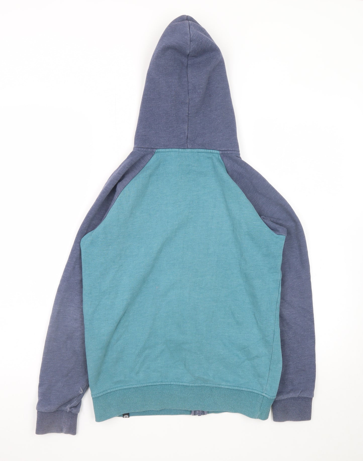 Animal Boys Blue Full Zip Hoodie 11-12 Years Colourblock Logo Design