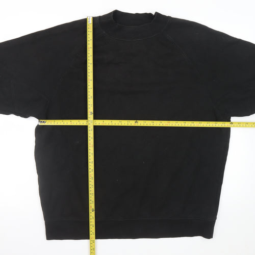 Pull & Bear Men's Black Small Pullover Crew Neck Sweatshirt