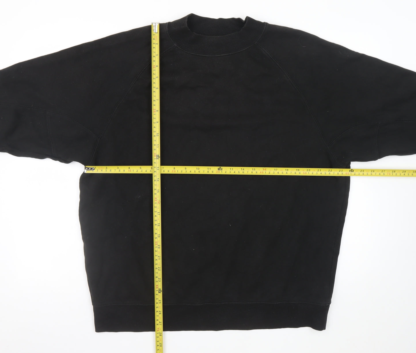 Pull & Bear Men's Black Small Pullover Crew Neck Sweatshirt