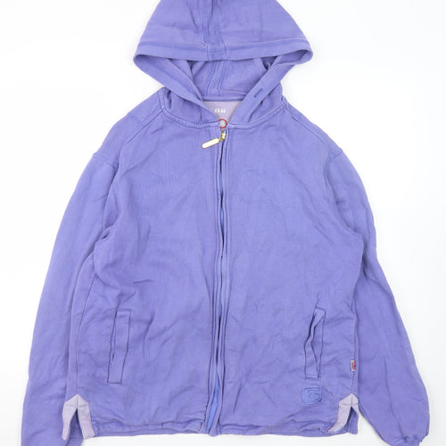 IDEAL Women’s Purple Full Zip Hoodie Size XL Casual Cotton Blend