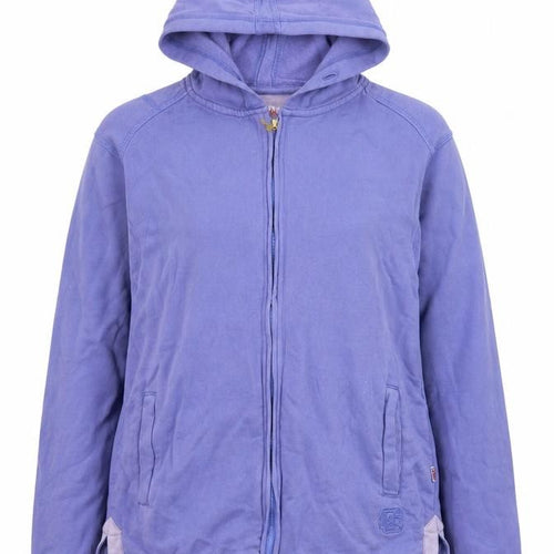 IDEAL Women’s Purple Full Zip Hoodie Size XL Casual Cotton Blend