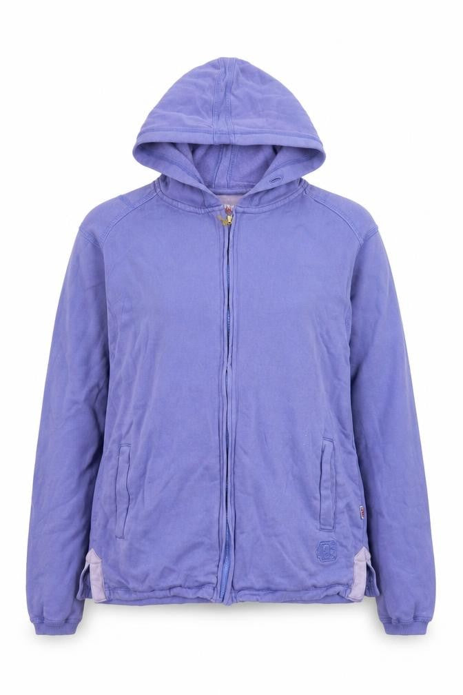 IDEAL Women’s Purple Full Zip Hoodie Size XL Casual Cotton Blend