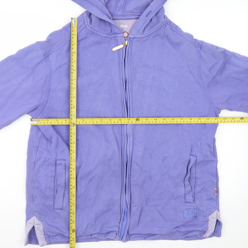 IDEAL Women’s Purple Full Zip Hoodie Size XL Casual Cotton Blend