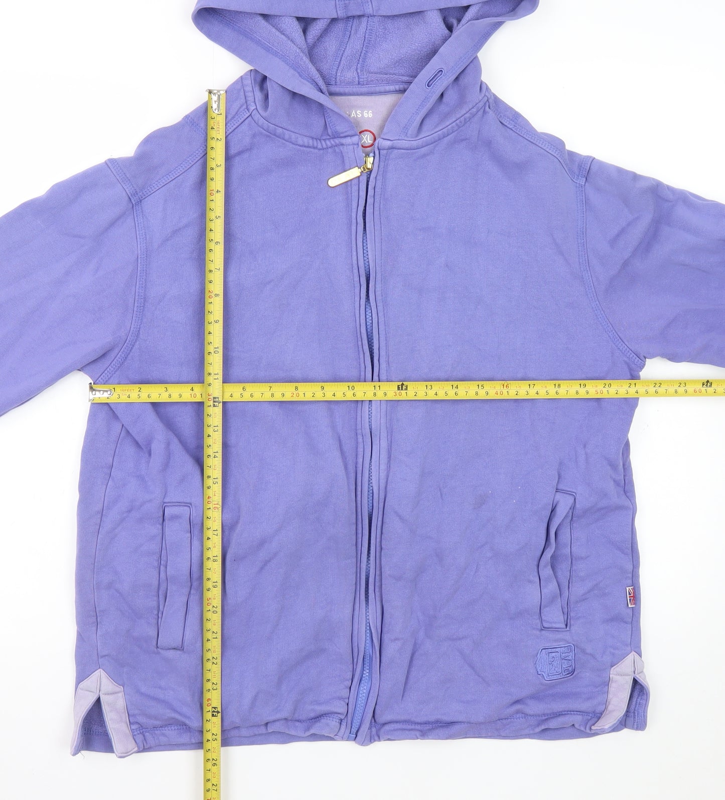 IDEAL Women’s Purple Full Zip Hoodie Size XL Casual Cotton Blend
