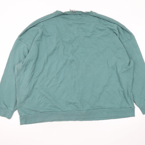 ASOS DESIGN Womens Green Montana Graphic Pullover Sweatshirt UK 24